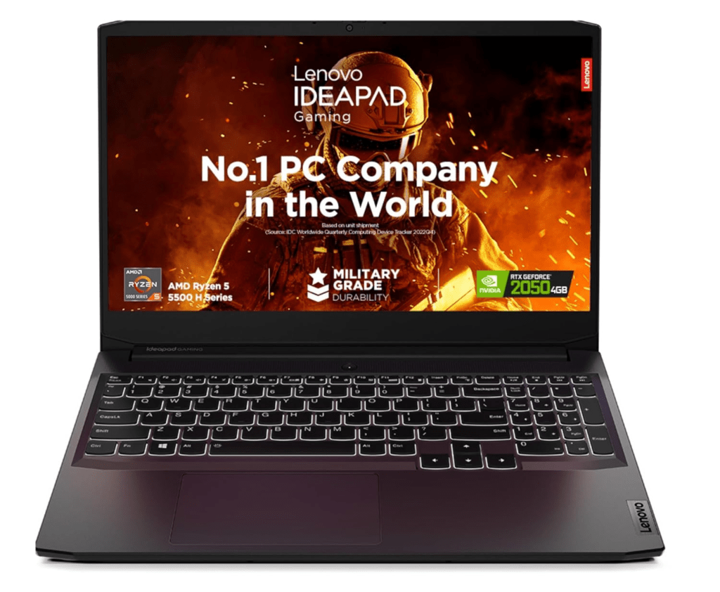 image of Lenovo IdeaPad Gaming 3 Laptop AMD Ryzen 5 5500H